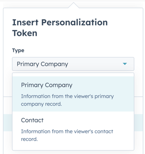Insert HubSpot personalization token